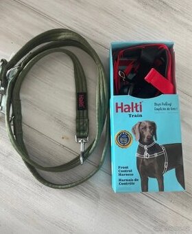 Postroj výcvikový proti tahání vel. L + vodítko Halti