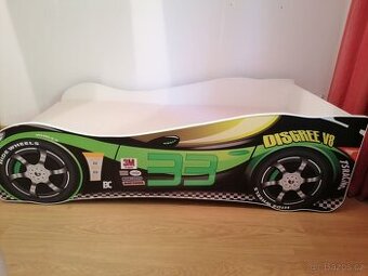 Dětská postel s motivem závodního auta – 160 x 80 cm