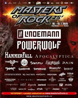 2 vstupenky na Masters of Rock tribuna GOLD