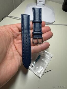 Kožený řemínek temně inkoustový 22mm