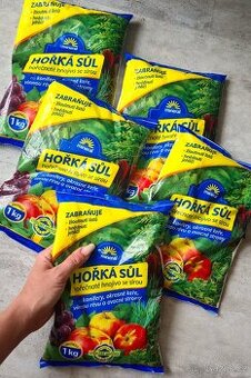 Hořká sůl, hořečnaté hnojivo se sírou 1 kg 5 kusů balení