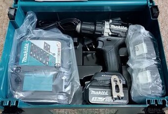 Makita DDF484BJX1 2x 5,0 Ah + 1x 3,0 Ah + nabíječka + kufr