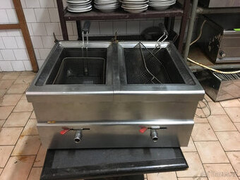 Použitá fritovací vana na dva koše bez frité s přední výpust