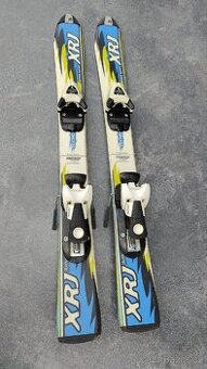 Dětské lyže 89cm, hůlky 85cm, boty zdarma