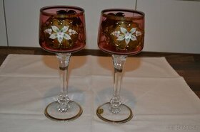 KRÁSNÉ VYSOKÉ SKLENIČKY - Novoborské sklo