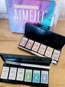 Sada 12 kusů laků na nehty Aimeili pro UV lampy se štětečky