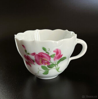 Míšeň Meissen Starožitný malovaný šálek 150ml