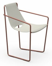 Designová kožená židle MIDJ APELLE s područkami