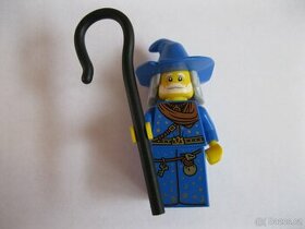 Lego figurka kouzelník / čaroděj,letící sova, lektvar, kniha