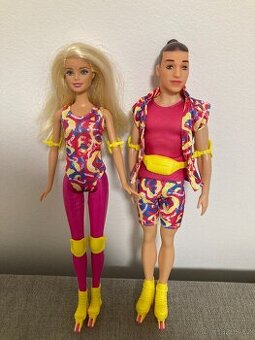 Barbie a ken na bruslích