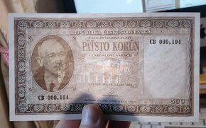 500 korun Beneš pamětní tisk 2024 Novinka