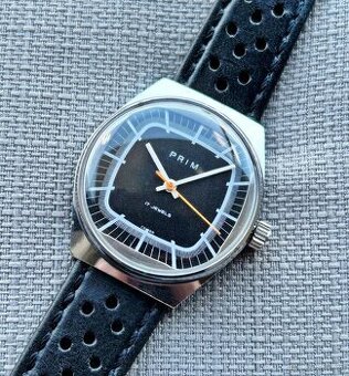 Československé mechanické vintage retro hodinky PRIM Malé Te