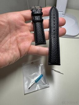 Kožený řemínek černý 22mm