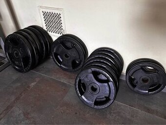 Prodám olympijské pogumované posilovací kotouče 50 mm