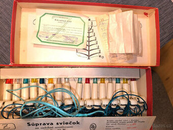 Staré vánoční svíčky Zlatokov, světýlka, rok 1971