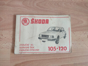 Škoda 105, 120 - návod k obsluze, servisní knížka