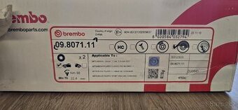 Mitsubishi Pajero, L200 kotouče brembo 09.8071.11