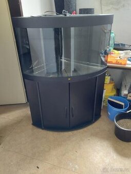 Rohové akvárium se skříňkou, LED osvětlení