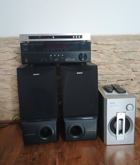 Repro soustava, receiver Yamaha 2866 , subwoofer Phillips