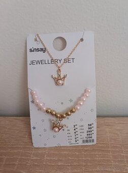 NOVÁ sada Princess korunka náhrdelník a náramek