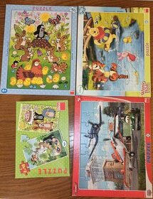 Puzzle Krteček, Medvídek Pú, Prášek Skočdopole - Dino