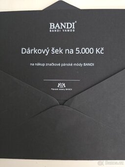 Dárkový šek Bandi 5000kc