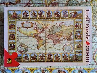 Puzzle 2000 Trefl/Historická mapa světa
