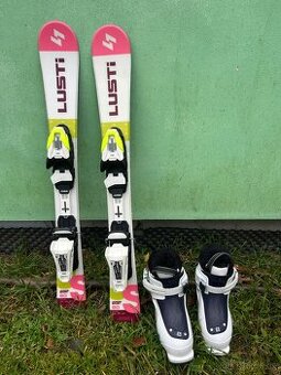 Dětské sjezdové lyže LUSTI  80 + lyžáky Salomon - 1