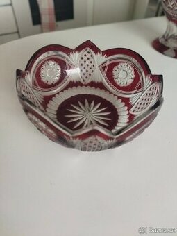 2 ks broušená mísa