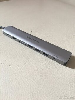 AlzaPower Metal USB-C Dock Station 9v1 (140W) vesmírně šedý