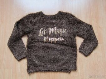 Dívčí svetr vel. 134-140 s flitry