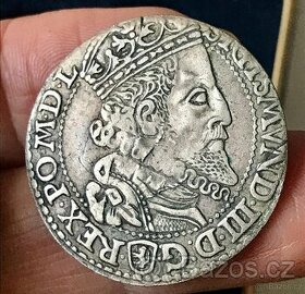 stará stříbrná mince Zikmund III. 6 grošů r.1599 - 1