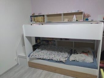 Patrová postel pro děti s šuplíkem Bibliobed