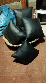 Koženkové polštářky 6ks - 35x35 cm (PIŠTE JEN SMS, PROSÍM) - 1