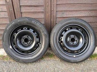 Kompletní kola: plech. disky + letní pneumatiky 185/60 R15