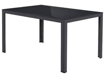 Hliníkový stůl se skleněnou deskou