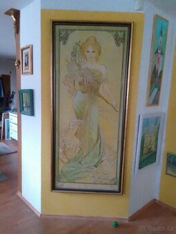 Obraz Alfons Mucha - malovaná kopie