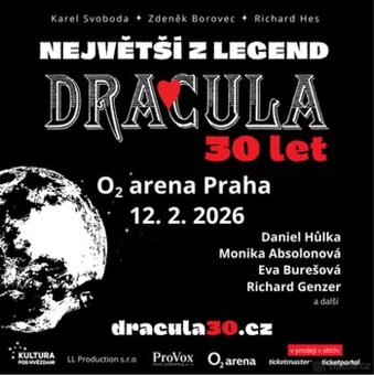 DRACULA 30 LET, VIP KLUBOVÉ PATRO, 12.2.2026 O2 ARENA