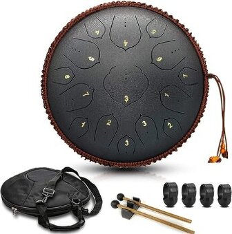 Velký Tongue drum, opletený buben 15 tónů, 36 cm