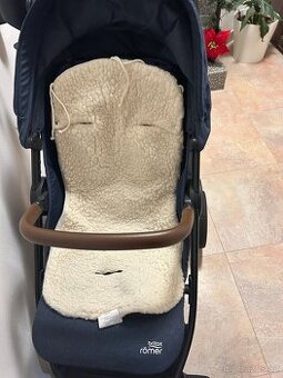 Podložka do kočárku Emitex - merino vlna, krémová barva