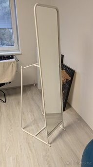 Samostojici zrcadlo - bílé kovové IKEA