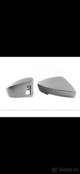 Kryty zrcatek Octavia 4 IV,stribrna metaliza