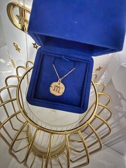 Luxusní ZLATÝ NÁHRDELNÍK s diamantem ZNAMENÍM ŠTÍRA
