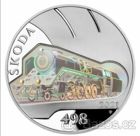 Stříbrné mince 500 Kč - lokomotiva, jawa, tatra Proof i bk - 1