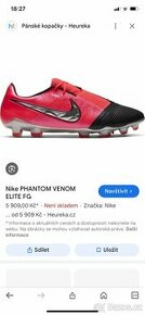Nové kopačky Nike Phantom Venom Elite fg, velikost 46