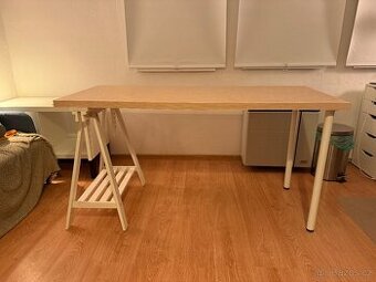 Psací stůl Ikea MITTCIRKEL + MITTBACK + 2x ADILS
