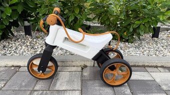 Odrážedlo Funny wheels 2v1 bílé s popruhem a tichými koly