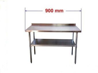 Pracovní nerezový stůl 90/60 cm + zadní hrana