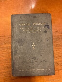 Kniha z roku 1907 Obecní zřízení rád volení v obcích