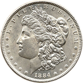 Stříbro 1 Morgan Dollar 1884 USA Spojené státy americké